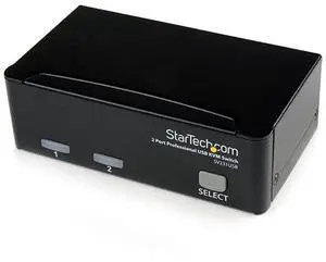 FOR-com 2 Port VGA USB KVM Switch VGA KVM Switch 1920x1440 USB 20 KVM Video Switch SV231USBBlack