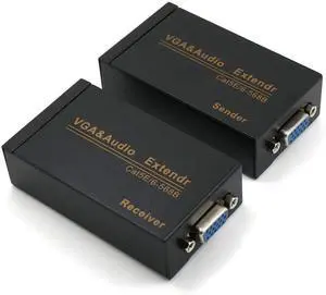 FOR VKBAND VGA Extender Over Cat6 up to 328ft / 100M VGA Extension Adapter Over RJ45 Ethernet Cable (1 Transmitter + 1 Receiver)