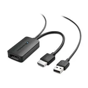 FOR-Uni-Directional HDMI to DisplayPort Adapter for Desktop and Laptop Computers (HDMI 2.0 to DisplayPort 1.2) with 4K 60Hz Video Resolution - Not Compatible with PS5 or Xbox Series X/S