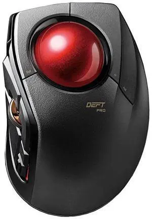 FOR-Wired / Wireless / Bluetooth Finger-Operated Trackball Mouse, 8-Button Function with Smooth Tracking, Precision Optical Gaming Sensor (M-DPT1MRXBK)