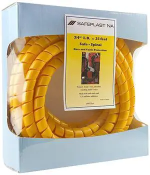 FOR-Spiral Wrap Hose Protector 10 OD 25 Length Yellow