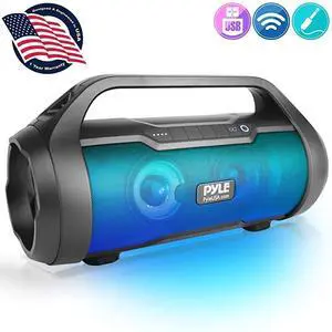 FOR-Wireless Portable Bluetooth Boombox Speaker 500W 20CH Rechargeable Boom Box Speaker Portable Barrel Loud Stereo System with AUX InputUSBSDFm Radio 3 Subwoofer Voice Control  PBMWP185