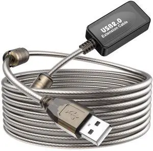 USB 2.0 Extension Cable Type A-Male to A-Female Active Repeater Extender Cord Compatible with Game Consoles Printer Camera (100ft)
