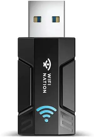 FOR-WiFi Dongle 1300Mbps WiFi Adapter 2.4G/5G Dual Band Mini USB 3.0 802.11ac Wireless Network Adapter for PC Desktop Laptop Windows MacOS & Most of Linux Distros