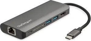 FOR-South City Mall.com USB C Multiport Adapter - USB-C Travel Dock to 4K HDMI, 3x USB 3.0 Hub, SD/SDHC, GbE, 60W PD 3.0 Pass-Through - USB Type-C/Thunderbolt 3 - Upgraded Version of DKT30CSDHPD