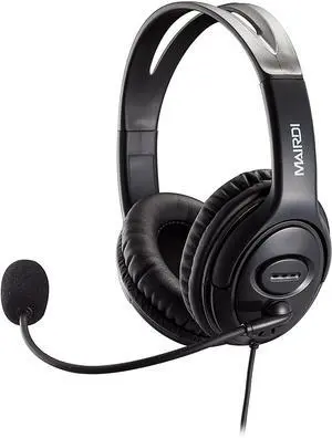 USB Headset with Microphone for CallCenter Skype Chat Computer Phone Headset Mic Noise Cancelling for Drangon Voice Recognition Speech Dictation PC Headphone with Mic Mute Volume Control