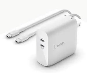 FOR-USB-PD GaN Charger 68W (USB-C iPhone Fast Charger MacBook Pro Charger iPad Pro Pixel Galaxy More) USB-C Power Delivery with 2M (6.6ft) PVC USB-C to USB-C Charging Cable (WCH003dq)