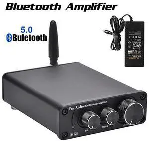 FOR-Bluetooth 50 Stereo Audio Amplifier Receiver 2 Channel Class D Mini HiFi Integrated Amp for Home Speakers 50W x 2 TPA3116  BT10A