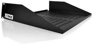 FOR-19Inch 2U Server Vented Shelves For Good Air Circulation Cantilever Wall Rack Universal Device Cabinet Shelf Computer Case Mounting Tray Black PLRSTN22U 1 Unit