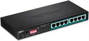 FOR-TRENDnet 8-Port Gigabit Long Range Poe+ Switch TPE-LG80 65W Poe Budget Ethernet/Network Switch Long-Range Poe+ Extends Range Up to 200M (656 ft.) 16 Gbps Switching Capacity Lifetime Protection