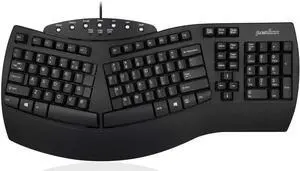 FOR-Perixx Periboard-512 Ergonomic Split Keyboard - Natural Ergonomic Design - Black - Bulky Size 19.09x9.29x1.73 US English Layout