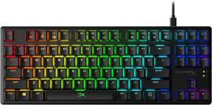 FOR-HyperX Alloy Origins 60 - Mechanical Gaming Keyboard Ultra Compact 60% Form Factor Double Shot PBT Keycaps RGB LED Backlit NGENUITY Software Compatible - Linear HyperX Red Switch