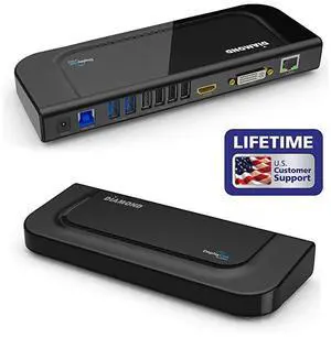 FOR-Ultra Dock Dual Video USB 3020 Universal Docking Station with Gigabit Ethernet HDMI and DVI Outputs Audio Input and output for Laptop Ultrabook Macbook Windows 10 81 87 XPMac OS and Android 50 and