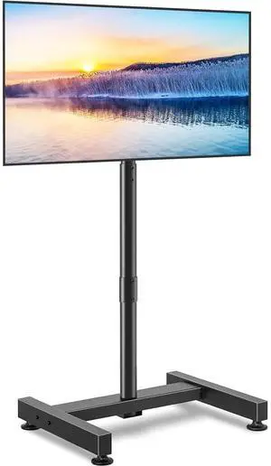 FOR-TV Floor Stand for 13-50 inch LCD LED Flat/Curved Panel Screen TVs up to 44 lbs, Height Adjustable TV Stand Mount with VESA 200x200