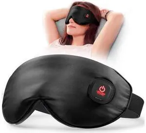 Heated Eye Mask, Silk Cordless Warm Eye Compress for Dry Eyes, Light Blocking Heat Eye Mask for Women Men, Soft Eye Heating Pad for Dry Eyes, Travel, Rechargeable, Washable Cover (Black) Heated Eye Mask, Silk Cordless Warm Eye Compress for Dry Eyes, Light Blocking Heat Eye Mask for Women Men, Soft Eye Heating Pad for Dry Eyes, Travel, Rechargeable, Washable Cover (Black)