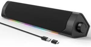USB Computer Speakers for Desktop Pc,Bluetooth PC Speakers with Headphone Output,2 Ways Connect USB Powered Wired Speakers for Windows,Linux,Mac Air/Pro Phones(USB-C to USB Adapter Included) USB Computer Speakers for Desktop Pc,Bluetooth PC Speakers with Headphone Output,2 Ways Connect USB Powered Wired Speakers for Windows,Linux,Mac Air/Pro Phones(USB-C to USB Adapter Included)