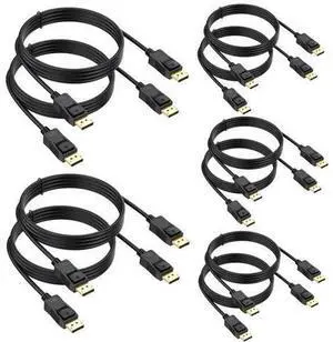 UVOOI 4K DisplayPort Cable 3FT 10-Pack, Display Port to Display Port Cable for Monitor DP to DP Cable Male to Male Adapter 4K@60Hz, 2K@144Hz, 1080P UVOOI 4K DisplayPort Cable 3FT 10-Pack, Display Port to Display Port Cable for Monitor DP to DP Cable Male to Male Adapter 4K@60Hz, 2K@144Hz, 1080P