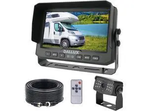 DALLUX Truck Backup Camera kit,HD 1080P Rearview Cab Cam with 7 inch Monitor+ 4 PIN Extension Cable for Bus/Truck/Van/Trailer/RV/Camper/Motor Home/Pickup/Harveste/Heavy Duty Vehicles(12V-24V) DALLUX Truck Backup Camera kit,HD 1080P Rearview Cab Cam with 7 inch Monitor+ 4 PIN Extension Cable for Bus/Truck/Van/Trailer/RV/Camper/Motor Home/Pickup/Harveste/Heavy Duty Vehicles(12V-24V)