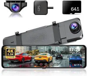 JOMISE G814 11" 4K+2.5K Rear View Mirror Camera No WiFi/Bluetooth, Mirror Dash Cam Front and Rear, Pure Evidence Recorder, Dash Cam for Cars, 3X Zoom, 64GB Card Included JOMISE G814 11" 4K+2.5K Rear View Mirror Camera No WiFi/Bluetooth, Mirror Dash Cam Front and Rear, Pure Evidence Recorder, Dash Cam for Cars, 3X Zoom, 64GB Card Included