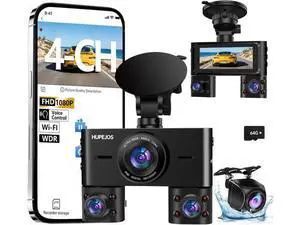 360° Dash Cam Front and Rear Inside, 4 Channel Dash Camera for Cars FHD 1080Px4, Built-in Wi-Fi, 3.16 IPS Screen, WDR Night Vision, Voice Control, Included 64GB Card, 24H Parking Mode 360° Dash Cam Front and Rear Inside, 4 Channel Dash Camera for Cars FHD 1080Px4, Built-in Wi-Fi, 3.16 IPS Screen, WDR Night Vision, Voice Control, Included 64GB Card, 24H Parking Mode