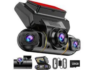 LAMTTO 4 Channel Dash Cam 360 View, 1080P Front and Rear Inside Left Right, Dash Camera for Cars with Hardwire Kit for 24h Security Parking Monitor, IR Night Vision Dashcam,128GB Card Included LAMTTO 4 Channel Dash Cam 360 View, 1080P Front and Rear Inside Left Right, Dash Camera for Cars with Hardwire Kit for 24h Security Parking Monitor, IR Night Vision Dashcam,128GB Card Included