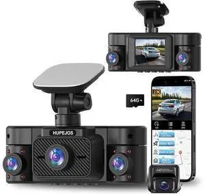 Dash Cam Front and Rear Inside, 360° Dash Camera for Cars 4 Channel 2K FHD Mini Dashcam, Car Camera Built-in WiFi GPS, Free 64G Card, Voice Control, Night Vision WDR/HDR, 24/7 Parking Mode V50-4CH Dash Cam Front and Rear Inside, 360° Dash Camera for Cars 4 Channel 2K FHD Mini Dashcam, Car Camera Built-in WiFi GPS, Free 64G Card, Voice Control, Night Vision WDR/HDR, 24/7 Parking Mode V50-4CH