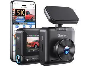 Sarmert C1 5K Dash Cam Front - Built-in GPS and 5G WiFi, Sony STARVIS Sensor, HDR Night Vision Car Camera, 5K/4K/2.5K UHD Dash Camera for Cars, Loop Recording, WDR, G-Sensor, 24H Parking Mode Sarmert C1 5K Dash Cam Front - Built-in GPS and 5G WiFi, Sony STARVIS Sensor, HDR Night Vision Car Camera, 5K/4K/2.5K UHD Dash Camera for Cars, Loop Recording, WDR, G-Sensor, 24H Parking Mode