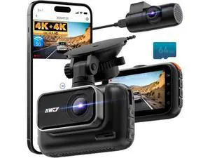 IIWEY 4K+4K Dash Cam Front and Rear, 5G Wi-Fi 64GB SD Card Included, STARVIS Dash Camera for Cars, 3 Inch IPS Screen, Dual Channel HDR Night Vision, 24H Parking Mode, 170° Widude Angle, G-Sensor IIWEY 4K+4K Dash Cam Front and Rear, 5G Wi-Fi 64GB SD Card Included, STARVIS Dash Camera for Cars, 3 Inch IPS Screen, Dual Channel HDR Night Vision, 24H Parking Mode, 170° Widude Angle, G-Sensor