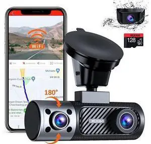 NexiGo 3 Channel Dash Cam with Rotatable Interior/Front Camera, Sony_Sensors, Front and Rear with Cabin, 4K/2K-1440P+1080P+1080P, Super Night Vision, 24H Parking Mode, GPS, WiFi, 128G SD Card Included NexiGo 3 Channel Dash Cam with Rotatable Interior/Front Camera, Sony_Sensors, Front and Rear with Cabin, 4K/2K-1440P+1080P+1080P, Super Night Vision, 24H Parking Mode, GPS, WiFi, 128G SD Card Included