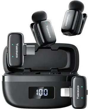 Mini Wireless Lavalier Microphone for iPhone ipad Android, Noise Reduction and Mute, 33h Charging Case, AI Voice Changer, 131FT Range, Mini Lapel Mic for Video Recording, Vlogging, YouTube Mini Wireless Lavalier Microphone for iPhone ipad Android, Noise Reduction and Mute, 33h Charging Case, AI Voice Changer, 131FT Range, Mini Lapel Mic for Video Recording, Vlogging, YouTube