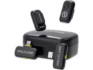 Hollyland Lark A1 Wireless Mini Microphone for iPhone & Android, 48kHz/24-bit, 3-Level Intelligent Noise Cancel, Microphone for YouTube, Podcast, Vlogging (Black, 2TX + 2RX + Charging Case) Hollyland Lark A1 Wireless Mini Microphone for iPhone & Android, 48kHz/24-bit, 3-Level Intelligent Noise Cancel, Microphone for YouTube, Podcast, Vlogging (Black, 2TX + 2RX + Charging Case)