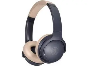 Audio-Technica ATH-S220BTNBG Wireless On Ear Headphones, Navy/Beige Audio-Technica ATH-S220BTNBG Wireless On Ear Headphones, Navy/Beige
