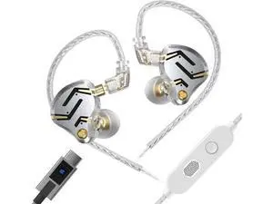 KZ ZS12 PRO 2 USB C Wired Headphones Type-C in Ear Monitor Headphone, 5BA+1DD 6 Driver Gaming Earbuds USB C Wired Earphones, HiFi Clarity Sound Immersive Bass IEMs for Gaming (USBC-with Mic, Silver) KZ ZS12 PRO 2 USB C Wired Headphones Type-C in Ear Monitor Headphone, 5BA+1DD 6 Driver Gaming Earbuds USB C Wired Earphones, HiFi Clarity Sound Immersive Bass IEMs for Gaming (USBC-with Mic, Silver)