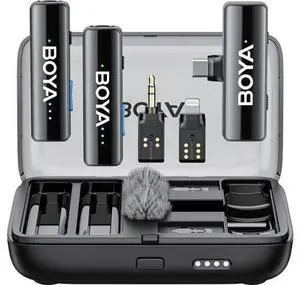 BOYA BOYALINK 2 Wireless Lavalier Microphone for iPhone/Camera/Android/PC, 3-in-1 RX, Mini Lapel Mic, 48kHz 24bit, 1000ft, 30h Use, 2 Level Noise reduction, Clip on Mic with USB-C/Lightning/3.5mm Plug BOYA BOYALINK 2 Wireless Lavalier Microphone for iPhone/Camera/Android/PC, 3-in-1 RX, Mini Lapel Mic, 48kHz 24bit, 1000ft, 30h Use, 2 Level Noise reduction, Clip on Mic with USB-C/Lightning/3.5mm Plug