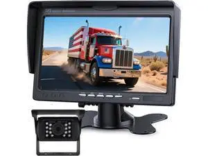 Backup Camera Monitor Kit,7" HD 1080P Monitor,IP69 Waterproof Rearview Reversing Rear View Camera for Truck Trailer Semi-Trailer Box Truck RV Pickup Truck,Easy Installation (Single Cam) Backup Camera Monitor Kit,7" HD 1080P Monitor,IP69 Waterproof Rearview Reversing Rear View Camera for Truck Trailer Semi-Trailer Box Truck RV Pickup Truck,Easy Installation (Single Cam)