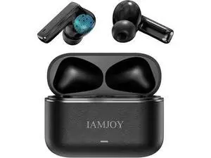 IAMJOY AI Translation Earbuds, 163 Language Two-Way Translator Device with Bluetooth and APP Built-in 6 Mics, 42dB Hybrid Noise Cancelling Language Translator Earbuds, Black IAMJOY AI Translation Earbuds, 163 Language Two-Way Translator Device with Bluetooth and APP Built-in 6 Mics, 42dB Hybrid Noise Cancelling Language Translator Earbuds, Black