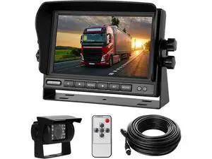Backup Camera System Kit 7" LCD Reversing Monitor +Rear View Back Up Camera with 170 ° Wide Angle, Waterproof IP68, 18 Infrared Night Vision for Trucks/RV/Trailers/Bus/Vans/Box Truck Backup Camera System Kit 7" LCD Reversing Monitor +Rear View Back Up Camera with 170 ° Wide Angle, Waterproof IP68, 18 Infrared Night Vision for Trucks/RV/Trailers/Bus/Vans/Box Truck