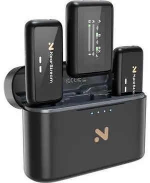NearStream Wireless Lavalier Microphone for iPhone/Android/DSLR/Camera/PC, Wireless Lapel Microphone System with Noise Cancellation, 656ft Transmission, LCD Display, 20H Battery Life (AWM20T) NearStream Wireless Lavalier Microphone for iPhone/Android/DSLR/Camera/PC, Wireless Lapel Microphone System with Noise Cancellation, 656ft Transmission, LCD Display, 20H Battery Life (AWM20T)