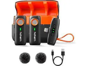 hohem MIC-01 Wireless Lavalier Microphone for iPhone, Noise Cancellation, 48kHz 328ft Range, 20 Hours Battery, Wireless Microphone for iOS, Live Streaming, Vlog (2TX + 1RX + Charging Case) hohem MIC-01 Wireless Lavalier Microphone for iPhone, Noise Cancellation, 48kHz 328ft Range, 20 Hours Battery, Wireless Microphone for iOS, Live Streaming, Vlog (2TX + 1RX + Charging Case)