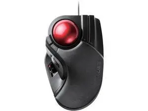 ELECOM HUGE Trackball Mouse, Wired, Finger-Operated, 8-Button Function, Palm Rest Attached, 52mm Smooth Red Ball Windows11, macOS (M-HT1URBK) ELECOM HUGE Trackball Mouse, Wired, Finger-Operated, 8-Button Function, Palm Rest Attached, 52mm Smooth Red Ball Windows11, macOS (M-HT1URBK)