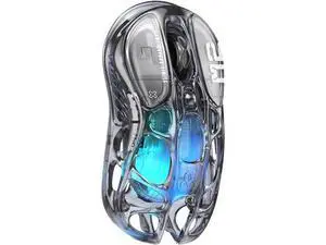 GravaStar Mercury M2 Wireless Gaming Mouse with 26,000 DPI, PAW3395DM Sensor -79g Lightweight Hollowed-Out Design -5 Programmable Buttons -5 Dynamic Lightsync RGB - Transparent Black GravaStar Mercury M2 Wireless Gaming Mouse with 26,000 DPI, PAW3395DM Sensor -79g Lightweight Hollowed-Out Design -5 Programmable Buttons -5 Dynamic Lightsync RGB - Transparent Black