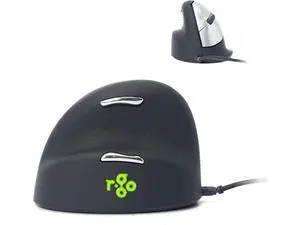 R-Go HE Vertical Ergonomic Mouse, for Left Handed, with Break Software, USB-C/A Wired, Prevents Tennis Elbow/Mouse Arm RSI, Silent Click, 5 Buttons - Compatible Windows/Mac OS, Black/Silver R-Go HE Vertical Ergonomic Mouse, for Left Handed, with Break Software, USB-C/A Wired, Prevents Tennis Elbow/Mouse Arm RSI, Silent Click, 5 Buttons - Compatible Windows/Mac OS, Black/Silver