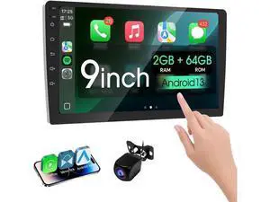 9 inch Wireless Double Din Car Stereo,with Apple CarPlay and Android Auto Radio Screen,with Mirror Link, Bluetooth 5.0,1080P Backup Camera, AUX,FM/AM Transmitter|Double Din carplay Screen 9 inch Wireless Double Din Car Stereo,with Apple CarPlay and Android Auto Radio Screen,with Mirror Link, Bluetooth 5.0,1080P Backup Camera, AUX,FM/AM Transmitter|Double Din carplay Screen