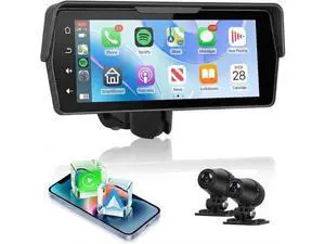 6.86 Inch Motorcycle Carplay ScreenDual Camera Video Recording Wireless CarPlay Android Auto IPS Waterproof Touchscreen, GPS Navigation System Dual Bluetooth Transmission, EQ, Backup Camera 6.86 Inch Motorcycle Carplay ScreenDual Camera Video Recording Wireless CarPlay Android Auto IPS Waterproof Touchscreen, GPS Navigation System Dual Bluetooth Transmission, EQ, Backup Camera