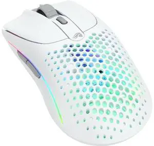 Glorious Gaming Model O 2 Wireless Gaming Mouse - Hybrid 2.4GHz & Bluetooth Wireless, 68g Superlight, Long Battery Life, 26k BAMF 2.0 Sensor, RGB, Ambidextrous, 6 Buttons, PTFE Feet - White Glorious Gaming Model O 2 Wireless Gaming Mouse - Hybrid 2.4GHz & Bluetooth Wireless, 68g Superlight, Long Battery Life, 26k BAMF 2.0 Sensor, RGB, Ambidextrous, 6 Buttons, PTFE Feet - White