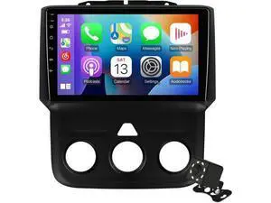 9 Inch IPS Touchscreen Android 13 Car Stereo for Dodge RAM 1500 2500 3500 2013-2018 with Wireless CarPlay & Android Auto 2+32GB Car Radio, Support WiFi6, Bluetooth 5.4, FM, Backup Camera (Manual AC) 9 Inch IPS Touchscreen Android 13 Car Stereo for Dodge RAM 1500 2500 3500 2013-2018 with Wireless CarPlay & Android Auto 2+32GB Car Radio, Support WiFi6, Bluetooth 5.4, FM, Backup Camera (Manual AC)