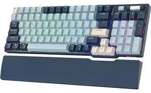 RK ROYAL KLUDGE RK96 RGB Limited Ed, 90% 96 Keys Wireless Triple Mode BT5.0/2.4G/USB-C Hot Swappable Mechanical Keyboard w/Wrist Rest, Software Support & Massive Battery, RK Yellow Switch RK ROYAL KLUDGE RK96 RGB Limited Ed, 90% 96 Keys Wireless Triple Mode BT5.0/2.4G/USB-C Hot Swappable Mechanical Keyboard w/Wrist Rest, Software Support & Massive Battery, RK Yellow Switch