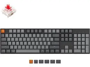 Keychron K10 Full Size Layout RGB Backlit Hot-Swappable Mechanical Gaming Keyboard for Mac Windows, Multitasking 104-Key Bluetooth Wireless/USB Wired Computer Keyboard with K Pro Red Switch Keychron K10 Full Size Layout RGB Backlit Hot-Swappable Mechanical Gaming Keyboard for Mac Windows, Multitasking 104-Key Bluetooth Wireless/USB Wired Computer Keyboard with K Pro Red Switch