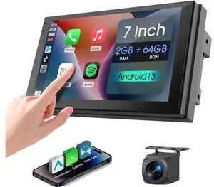 7" Car Stereo Double Din Wireless Apple Carplay Radio Screen for Car Audio Receivers, Bluetooth 5.0 Car Play Android Auto Touchscreen, Channel RCA, Backup Camera, SWC, FM/AM|Car Audio Receivers 7" Car Stereo Double Din Wireless Apple Carplay Radio Screen for Car Audio Receivers, Bluetooth 5.0 Car Play Android Auto Touchscreen, Channel RCA, Backup Camera, SWC, FM/AM|Car Audio Receivers