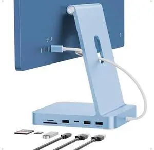 USB C HUB for iMac 24 inch 2021/2023/2024, PULWTOP USB Hub Adapter iMac Accessories for iMac M1/M3/M4 with USB C 10Gbps 3*USB A SD/TF, Docking Station Support Expand M.2 SSD (Not Included),Blue USB C HUB for iMac 24 inch 2021/2023/2024, PULWTOP USB Hub Adapter iMac Accessories for iMac M1/M3/M4 with USB C 10Gbps 3*USB A SD/TF, Docking Station Support Expand M.2 SSD (Not Included),Blue